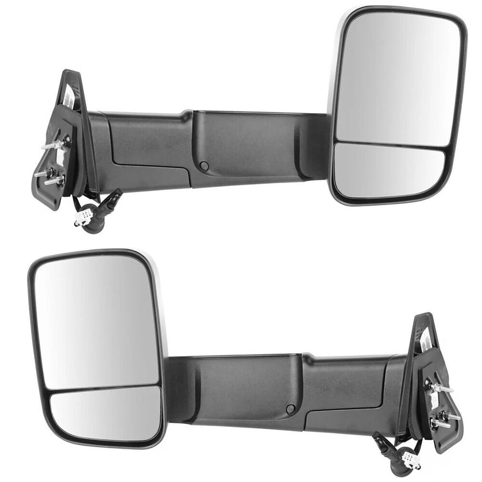 Новая пара буксировочных зеркал с электроприводом и подогревом 4-го поколения для Dodge Ram 1500 1998-2002 годов выпуска - Изображение 2 из 4