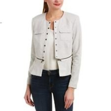 CAbi CAROL ANDERSON WOMENS ZIP LINE PEPLUM BLAZER JACKET 205 SZ 6 128