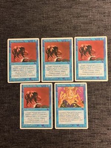 5x Unstable Mutation + Power Sink - LP - 4th Edition  - MTG Magic The Gathering