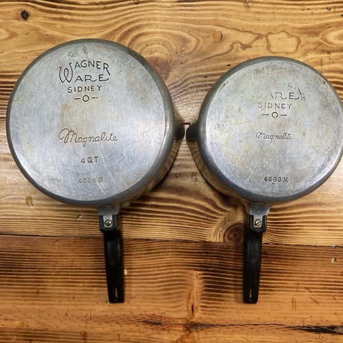 Vintage Wagner Ware Magnalite 4 Qt and 3 Qt Sauce Pans 4684M 4683M No Lids