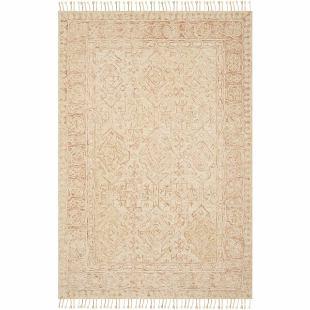 Safavieh Hand Tufted Aspen Casual Ivory Blush Wool Tassel Area Rug Safavieh Handmade Aspen Ivory Blush Wool Tassel Area Rug 5 X 8