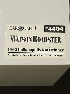 Carousel 1 Watson Roadster #4404 Roger Ward #3 1962 Indianapolis 500 winner