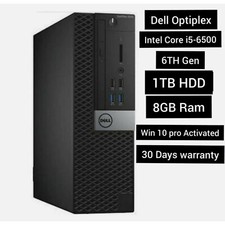 DELL OPTIPLEX 3040 SFF  INTEL CORE I5 6TH GEN 3.20GHZ  1TB HAD  8GB RAM
