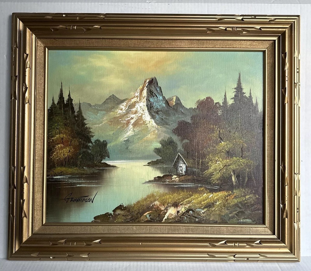 George Whitman Signed Original Oil Painting Landscape Mountain