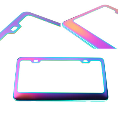 x1 Universal NEO CHROME Stainless Steel License Plate Frame