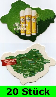 20 Stück Bierdeckel Hachenburger Westerwald Brauerei Schneider Typ 2 Brauzeuge