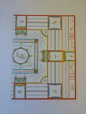 Antiquities Chromolithograph Print Pompei Architecture Desc. G. Abate