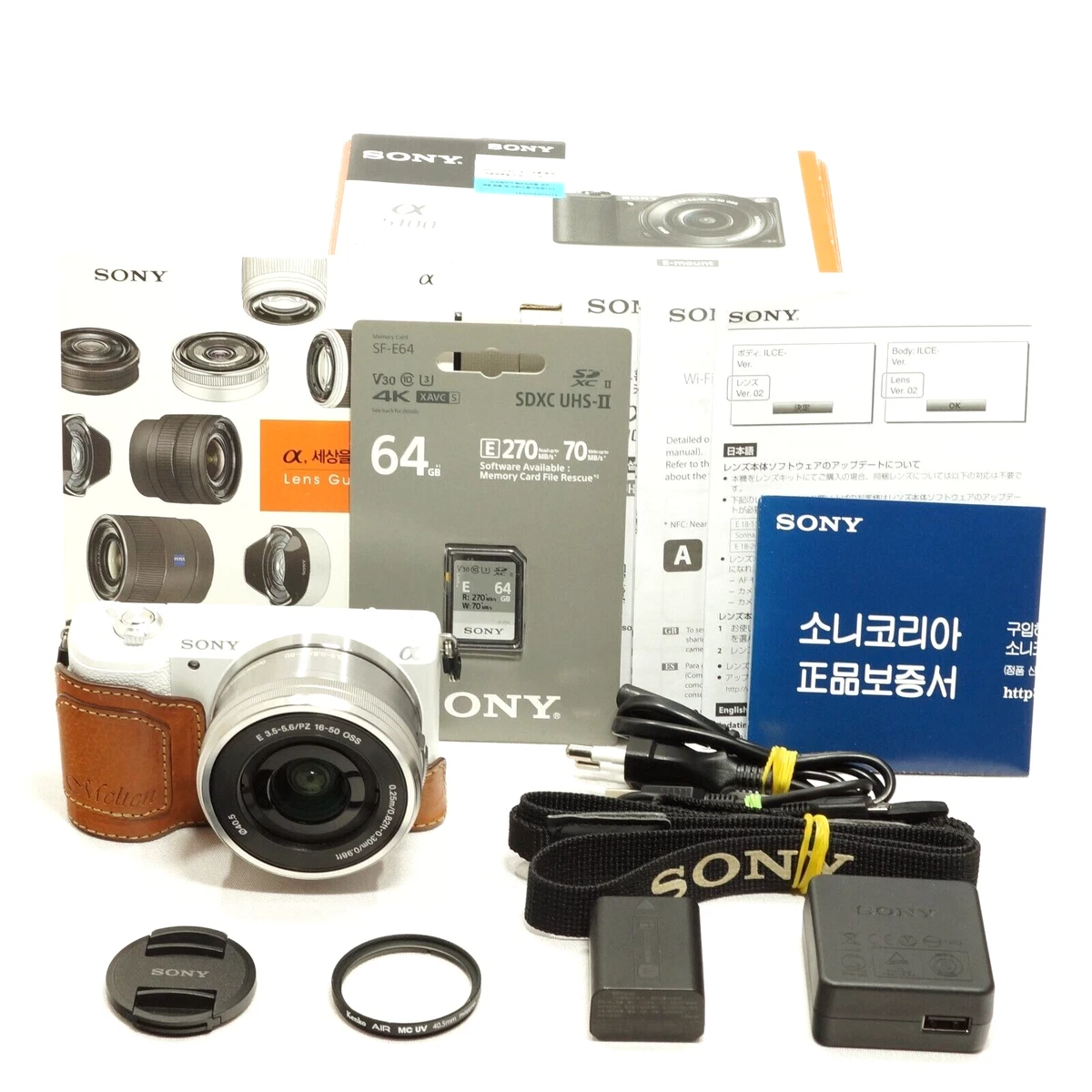 MINT!!] Sony Alpha a5100 24.3MP white w/16-50mm OSS silver Lens