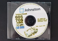 JOHNSTON 605 705 Series Street Sweeper Technical Manual Parts Guide CD