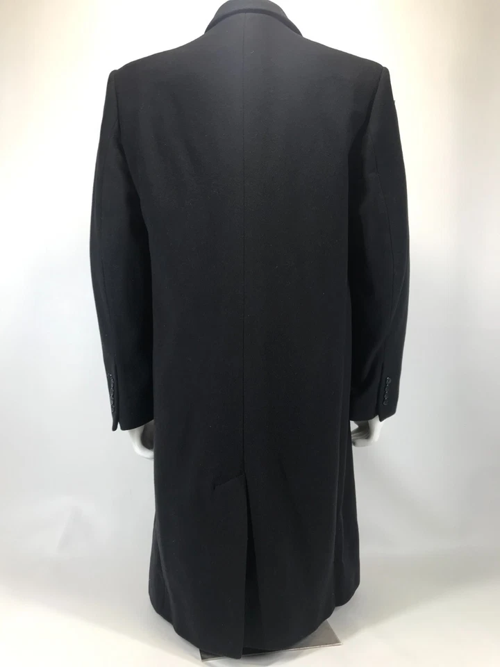 Michael Kors Mens Black Wool Blend Top Coat Over Coat Size 44R - Image 3 of 4