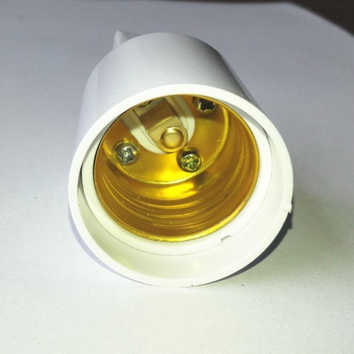 White Converter Adapter Bulb Lamp Light Socket Lamp Holder E27 Lamp Base - Bild 8 von 10