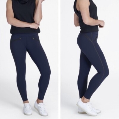SPANX Easy Wear Tech Tape Leggings Navy Black Size S