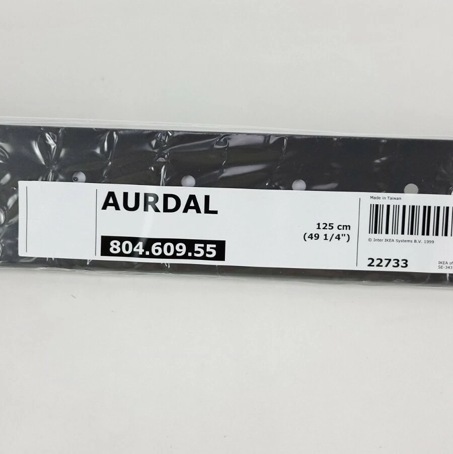 (Lote de 2) Riel de suspensión Ikea AURDAL 49 1/4" gris nuevo 804.609.55 Foto 2 de 4
