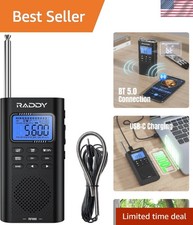 Emergency Ready RF886 Portable Radio: Bluetooth, NOAA Flashlight for Safety