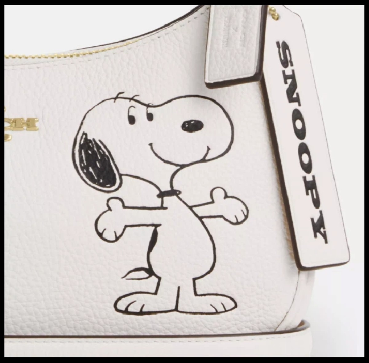 COACH x PEANUTS Teri Shoulder Bag Snoopy Chalk Multi CBJ76 From