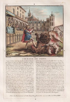 Pepin The Short Pépin Le Bref Schabkunst Mezzotint Gravure 1789