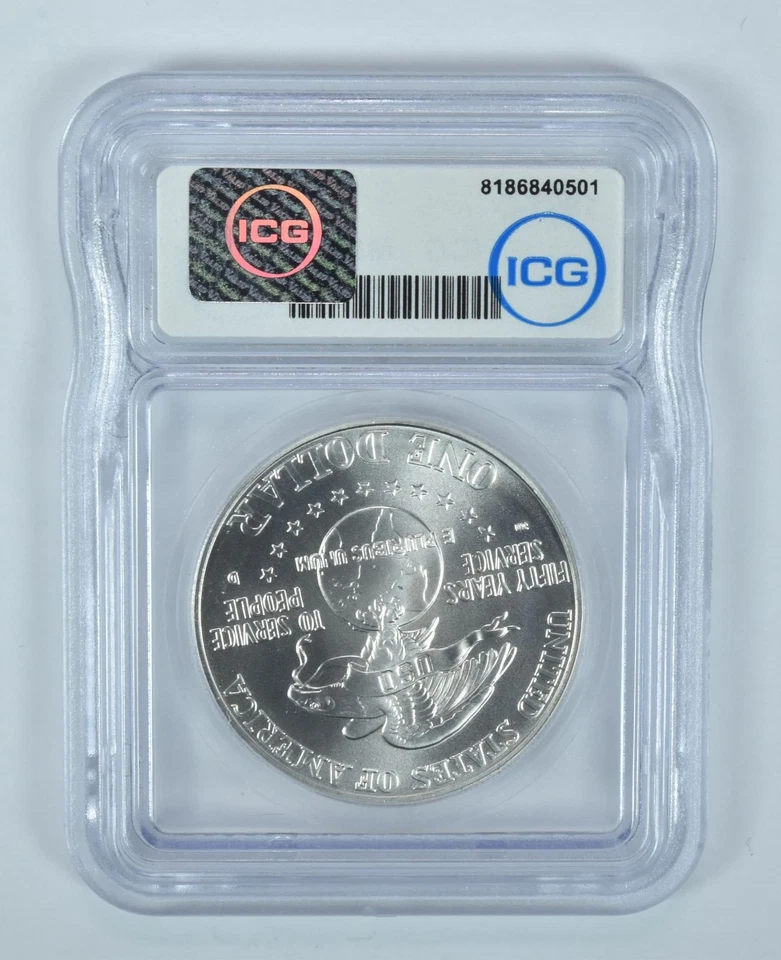 1991-D USO Commemorative Silver Dollar MS70 ICG *4903 - Image 2 of 4