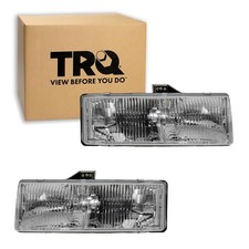 Trq Headlight Assembly Set Gm2502136 Gm2503136 Compatible 1995-2005 Chevrolet