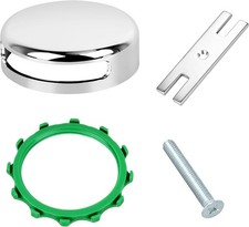 18009 Snap-On Bathtub Overflow Plate Kit in Chrome Plated 1, Silver