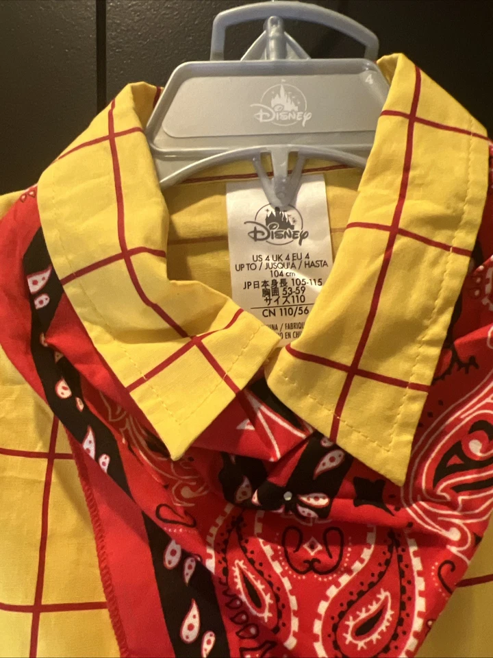 Talla 4 Disney Store Toy Story Vaquero Woody Halloween Disfraz Camisa Chaleco Pantalones Foto 2 de 4