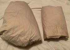 Royal Sateen DWI Holdings Egyptian Cotton Cal King Fitted Flat Tan Stripe Sheets