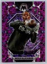 Mekhi Blackmon 2023 Panini Mosaic No Huddle Purple Prizm Rookie /50 #348 Vikings