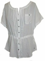 S. Oliver Tunika Bluse Weiss Kurzarmbluse Tunnelzug Gr. 44 Neu