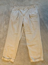 Bills Khakis M2 Mens 38 36x29 Classic Fit Pleated Beige Chino Pants Made USA