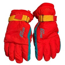Ski Espree Vintage Men  s Red Teal Snow/Ski Gloves Size Large