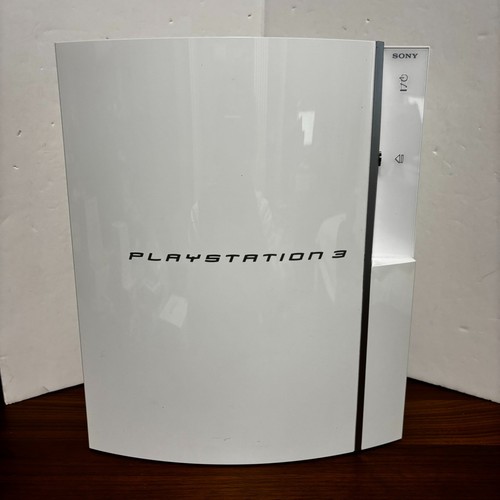 PLAYSTATION 3 (40GB) PS3 sony Ceramic white CECHH00 2 controller with box/5 game - Picture 8 of 21
