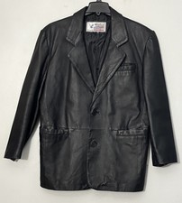 Vtg Leather Jacket Sport Coat 70s Blazer American Leather Mens S L Donnie Brasco