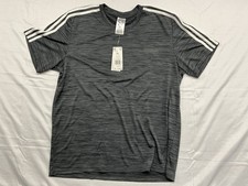 Adidas Mens XL Training T Shirt 3s SS TEE Gray Black White Athletic Shirt NWT