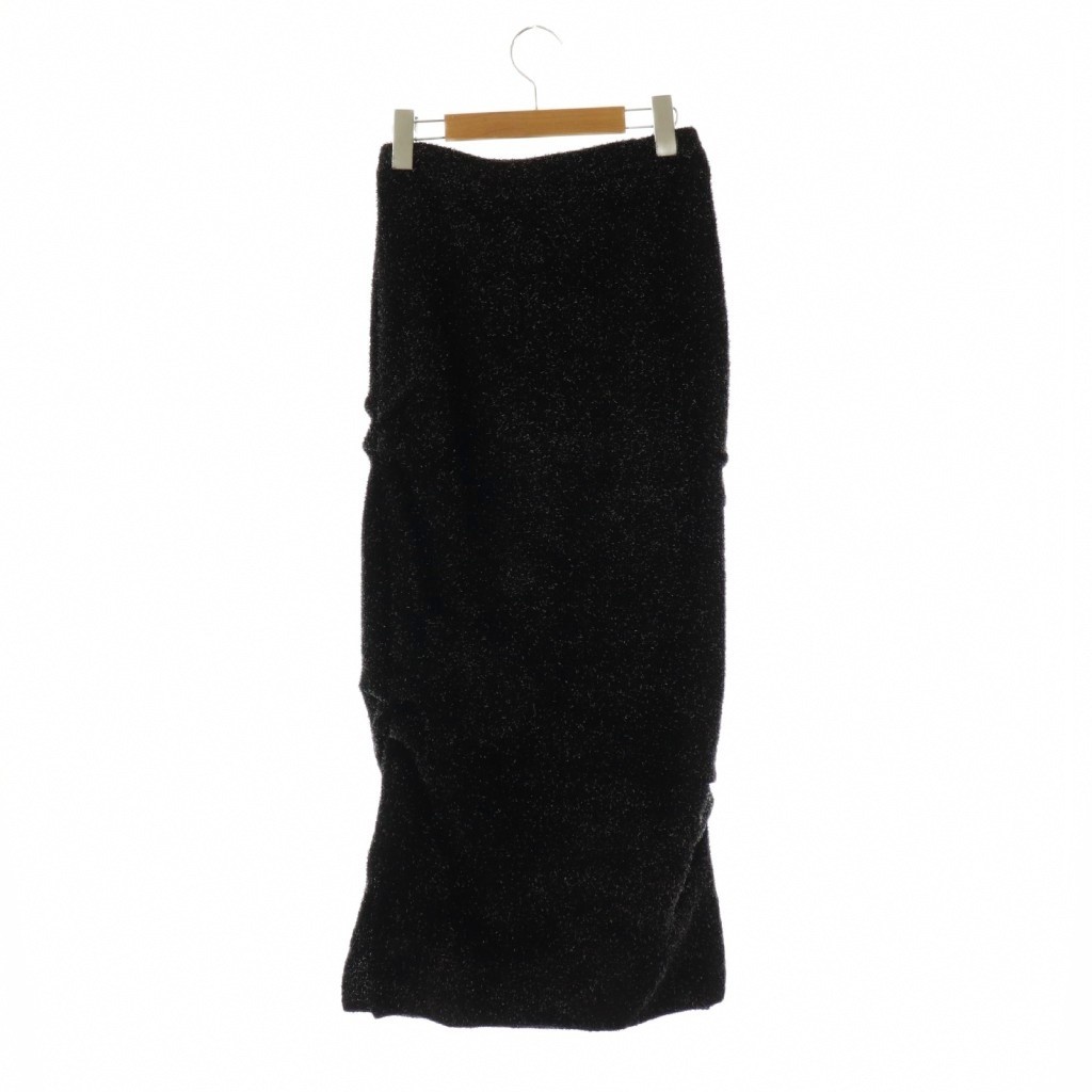 Ameri VINTAGE Feather Yarn Glitter Knit Skirt Bla… - image 2