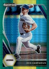 2021 Panini Prizm Draft Picks #PDP162 Ben Casparius Hyper Green & Yellow Prizm