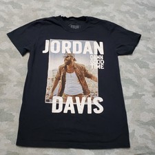 Jordan Davis Dam Good Time Tour Shirt Mens Small Black Short Sleeve Concert