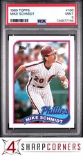 1989 TOPPS #100 MIKE SCHMIDT PHILLIES HOF PSA 9