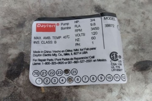 Dayton 3BB72 3/4 HP 120VAC Rated Voltage 32 Ft Max Head Submersible Sump Pump - Picture 2 of 12