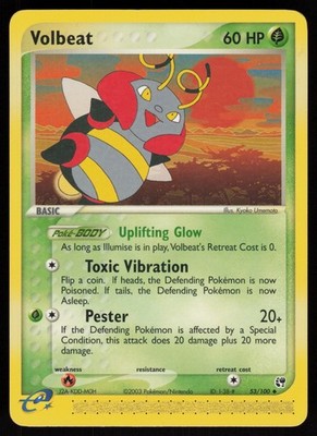 E-Reader Volbeat 53/100 Sandstorm Kyoko Umemoto Pokemon TCG Card