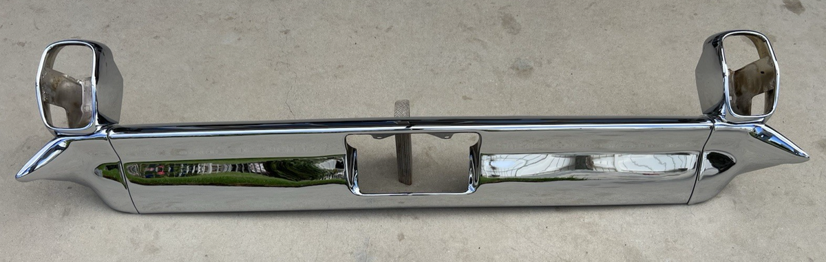 X CADILLAC NEW TRIPLE PLATED CHROME REAR BACK IMPACT BUMPER 1962