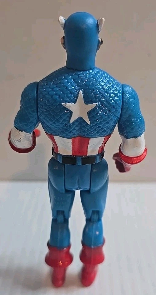 Capitán América 5" Marvel Super Heroes 1990 Toybiz Vintage Completo Articulaciones Apretadas Foto 3 de 4