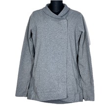 Lululemon Women s 4 Gray Wrap Jacket Shawl Collar Long Sleeve Casual Cardigan