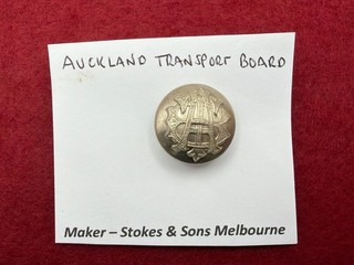 Original Vintage New Zealand AUCKLAND TRANSPORT BOARD Button (STOKES & SONS)