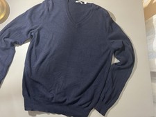 Cashmere Uniqlo Unisex Sweater, Navy Blue, Size M