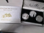 2006 American Eagle 20th Anniversary .999 Silver 1oz Dollar 3 Coin Set