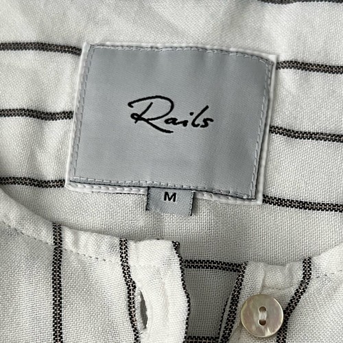 Camicia Peplum Rails Rubino con bottoni a righe San Marino | Small - Foto 3 di 5