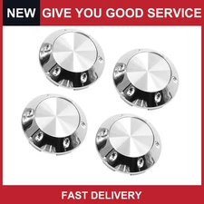 Universal 68mm Car Wheel Tyre Center Hub Caps Cover with Badge Sticker Pack of 4