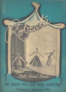 1946 ROBERTA Vintage SOUVENIR PROGRAM Good Cond BARBARA BILLINGSLEY LUBA MALINA