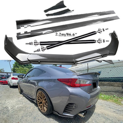 Carbon Fiber Front Bumper Lip Spoiler Side Skirt Body Kits For Lexus RC200t RC
