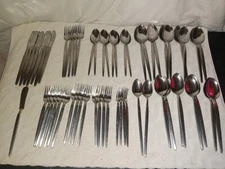 Stanley Roberts ASTRO SRI Stainless Flatware Japan Lot of 59 Assorted Pieces
