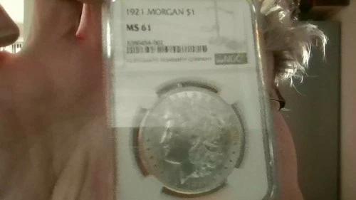 1921 Morgan Silver Dollar Coin NGC MS 61